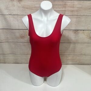 NWOT Amazon Sz S Red One Piece Swimsuit
